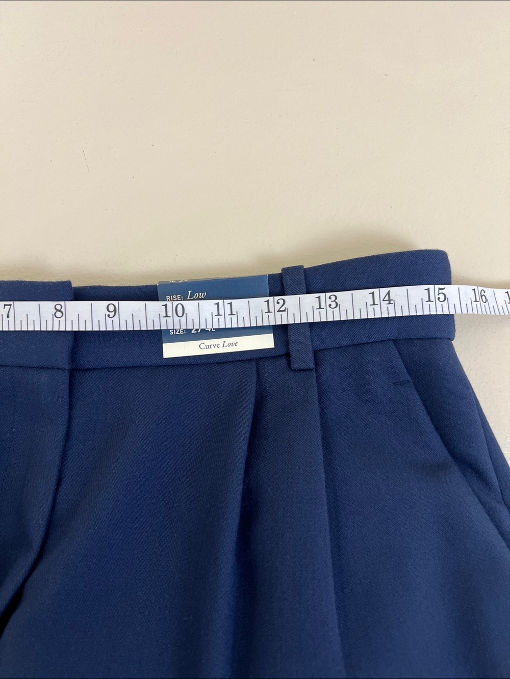 Abercrombie Curve Love Sloane Wide Leg Blue Trousers Pants Size 27 - Picture 8 of 12